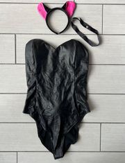 Leather Bodysuit Bunny/Mouse Costume 