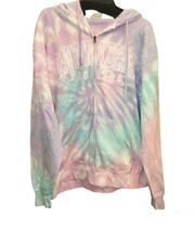 Dreamsicle Daytona Florida Tie Dye Full Zip Hoodie Purple Blue Large