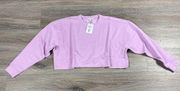 NEW We Wore What Women's Cropped Sweatshirt Size XS Lilac