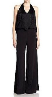 ALEXIS Black Fringe Pant Suit