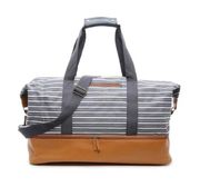 Navy Striped Weekender Travel Bag New w/Tag