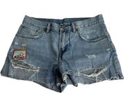 allsaints kate distressed patches shorts Size 26