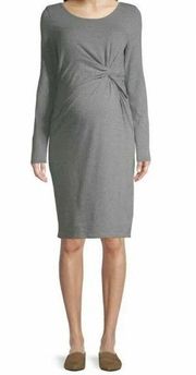 Belle Sky Maternity Gray Long Sleeve Jersey Dress Women’s Plus Size 2X