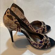 Carlos Santana Roulette Brown Stiletto 3” Heel 8M