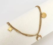 Layered Star Moon Bracelet