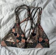 NWT  triangle cross back bikini top in burnt sage size S