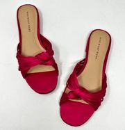 Who What Wear Grace Satin Sandals Pink Sz 7 NWT