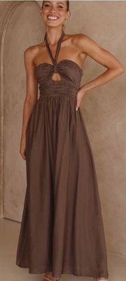 Billy J Boutique Cartia Maxi Dress Coffee