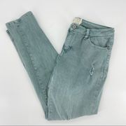 Altar’d State Green Distressed Skinny Jeans 26