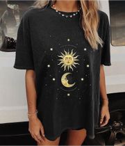 Black Sun And Moon Tshirt