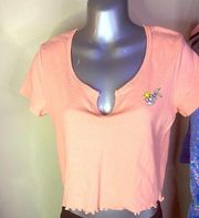 Looney tunes bugs bunny and Lola pink crop top