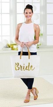 David’s Bridal Wifey Bag & Rose Gold Sash Bundle Bride to Be