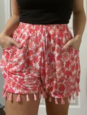 Floral Tassel Shorts