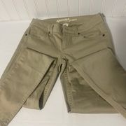 Arizona Jean Co Girls Khaki Low Rise Skinny Pants Size 1