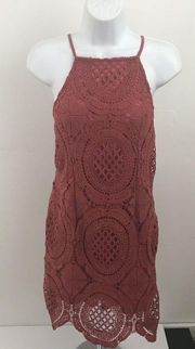 Mind Code Crochet Halter Sundress Size L