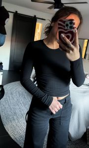 Lululemon Long Sleeve Ruched Athletic Top