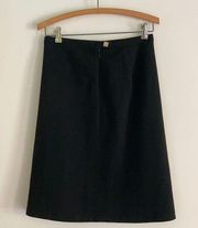 Versace Black Wool Skirt Size 40 Vintage 80's A-line