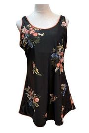 Albion 2 Piece Rose Black with Floral Romper Tennis Dress Size XL