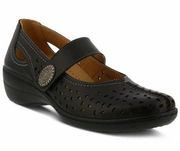 Black Perforated Mary Janes