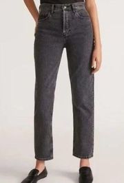 NWT Everlane 90s Cheeky Ankle Jean Washed Black High Rise Waist Button Fly 26