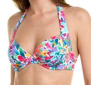 Tommy Bahama Underwire Bikini Swim Top Watercolor Floral Multicolor Size 34DD