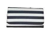 Kut From The Cloth Navy Blue Canvas Striped Trifold Wallet Women