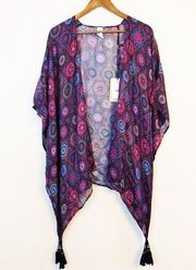 Satva Akula Kimono Eastern Tile Ocean M/L NEW