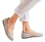 Rothy's Classic Women’s Light Gray Flat Slip-On Round Toe Ballet Shoe Size 9