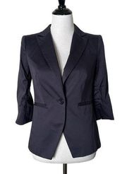The Limited Collection Women's Navy Blue Blazer One Button Suit Jacket Size XS