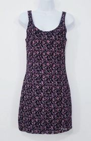 VOLCOM Stephanie Cherry Sexy Lace Ditsy Floral Dress Scoop Neck