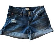 Hudson women's size 25 distressed denim shorts