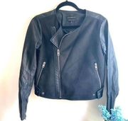 LUCKY BRAND Faux Leather and Suede Peplum Jacket NWOT‎