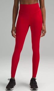 Red Leggings Base Pace High-Rise Tight