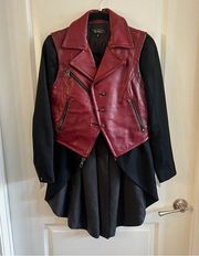 Rag & Bone Leather and Wool Biker Tailcoat Size Small