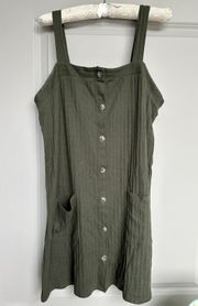 Olive Overall Mini Dress