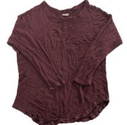 Silence + Noise Sweater Womens Large Maroon Knit Urban Outfitters Tunic Oversize