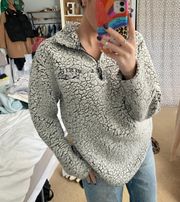 Half Zip Fuzzy Sherpa Pullover - Sea Isle City