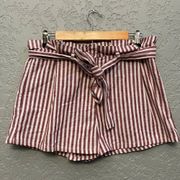 Striped Paper Bag Shorts