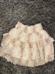 White And Rust Skirt