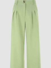 lime green high waisted wide leg pants medium