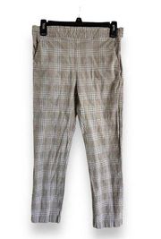 5/$35 Sky & Sparrow Womens Pants Sz S Beige Blue Tan Plaid Pencil Pixie Mid Rise