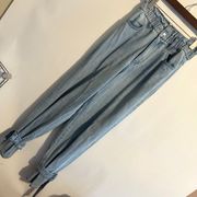 WeWoreWhat Paperbag Denim Baggy Jeans Size 26