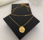 Layered Hoop & Coin Necklace