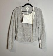 Lou & Grey patterned asymmetrical moto jacket