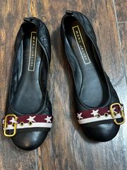  Buckled ballerina leather flats 