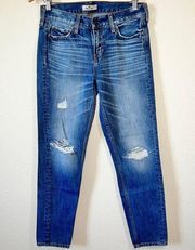 Hollister Medium Wash Distressed Boyfriend Jeans Women's Size 25