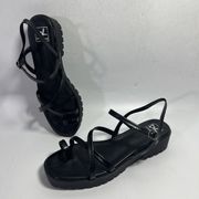 Gladiator Sandal Rhoni Size 9.5 Black Shoes Open Box