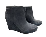 Via Spiga grey suede ankle wedge boot size 8.5