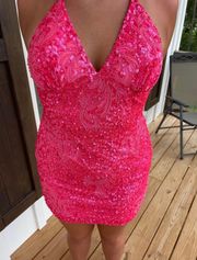 Revolve aleta Hot Pink Sequin Mini Dress