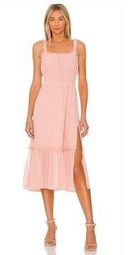 Lovers and Friends Arden Midi Dress in Light Pink